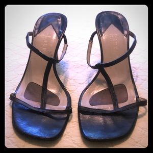Ralph Lauren black strappy heels size 6